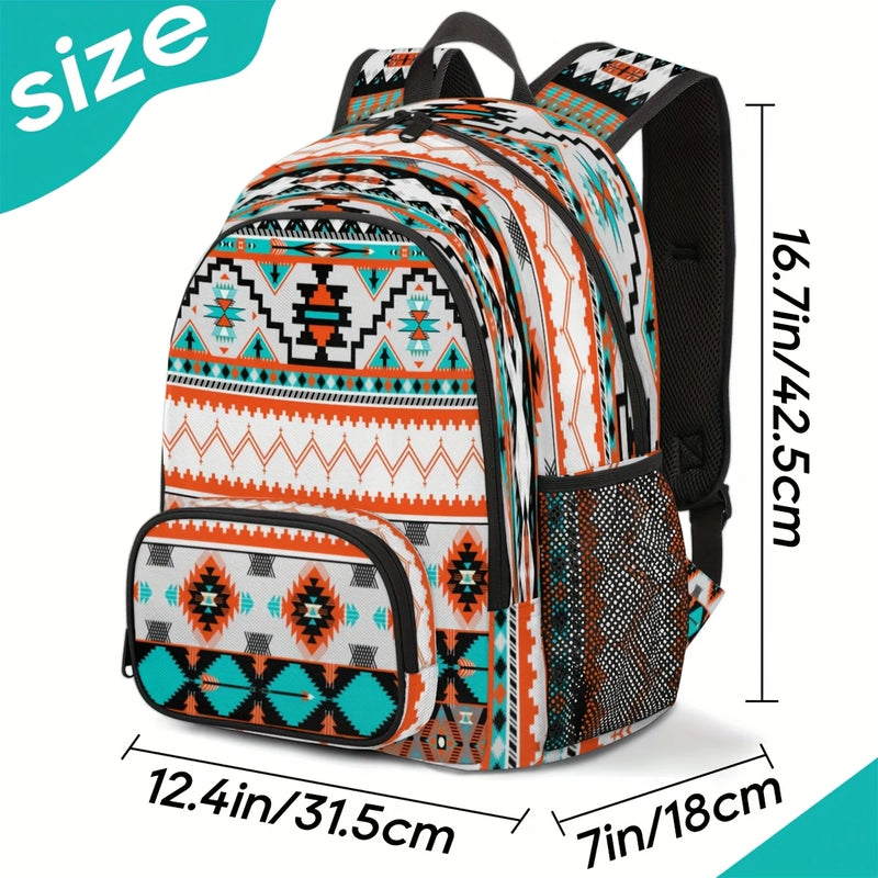 Load image into Gallery viewer, TMBKPK1 - Aztec Pattern Backpack
