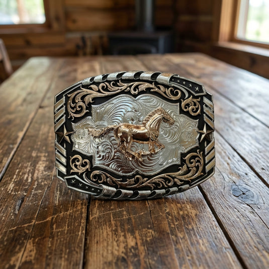 AWW25 - Horse 3 Tone Buckle