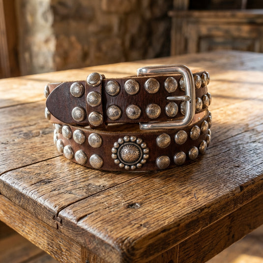 N2498802 - Nocona Men's LG NH Round Concho Belt