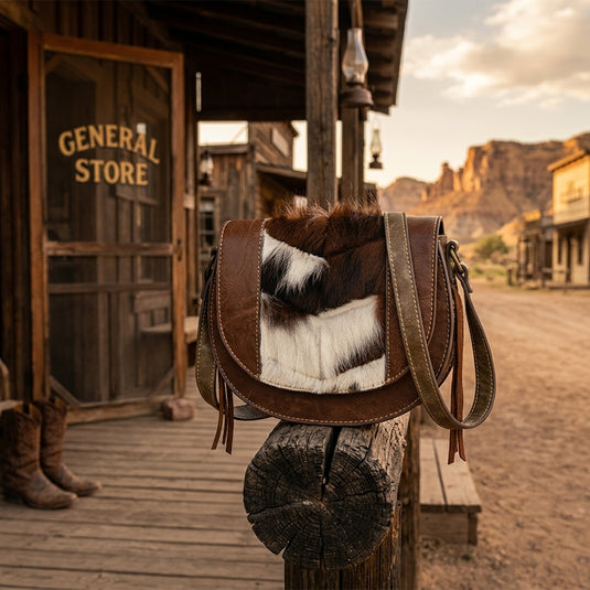 22086731 - Tony Lama Saddle Bag Hair-On Accents