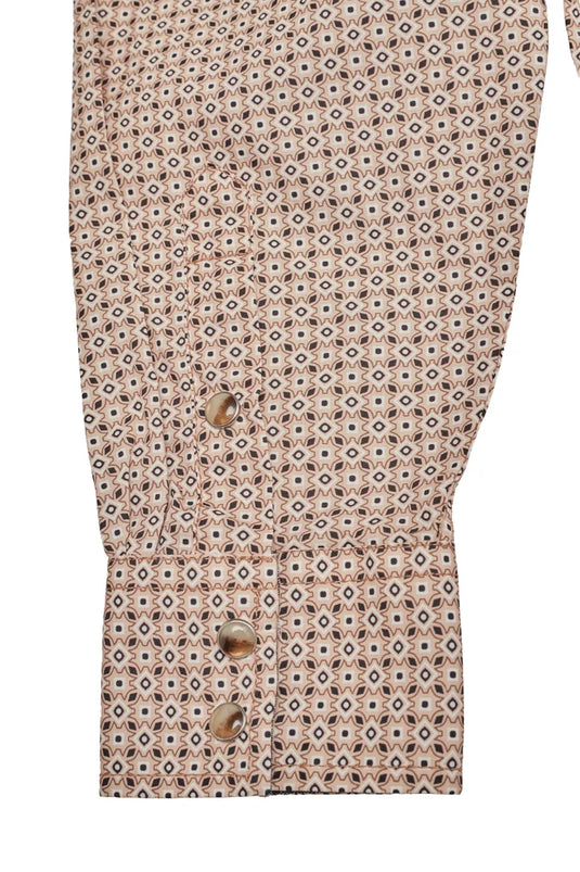 PS100L-1082 - Rodeo Clothing Men's Western Pearl Snap Print Shirt