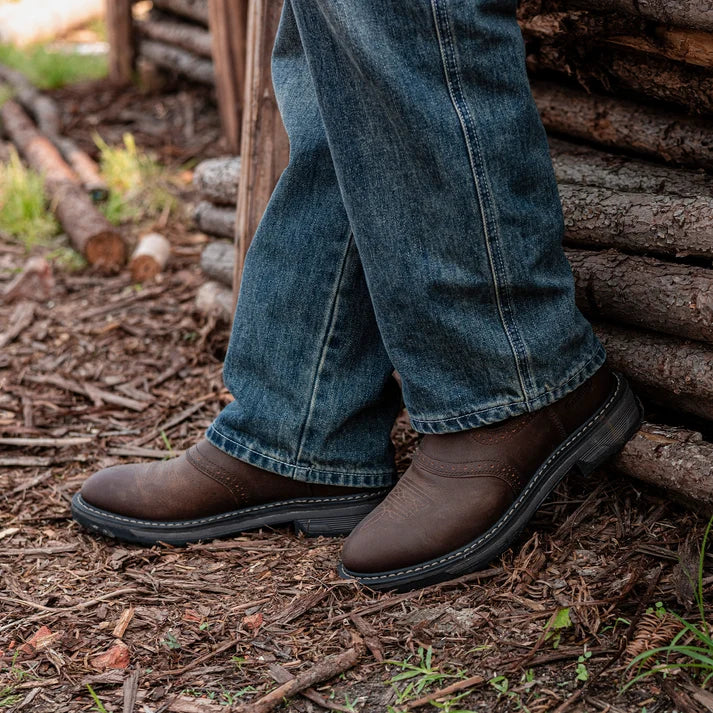 Load image into Gallery viewer, PLT403606 - Palitutu Men's Brown Full Grain Leather Round Toe Cowboy Boots
