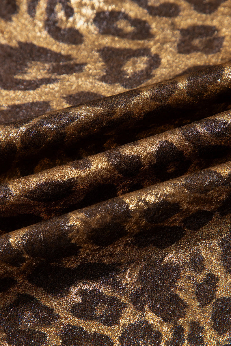 Load image into Gallery viewer, DLLS798 - Ladies Multicolour Leopard Print Western Style Wide Leg Full Length Pants
