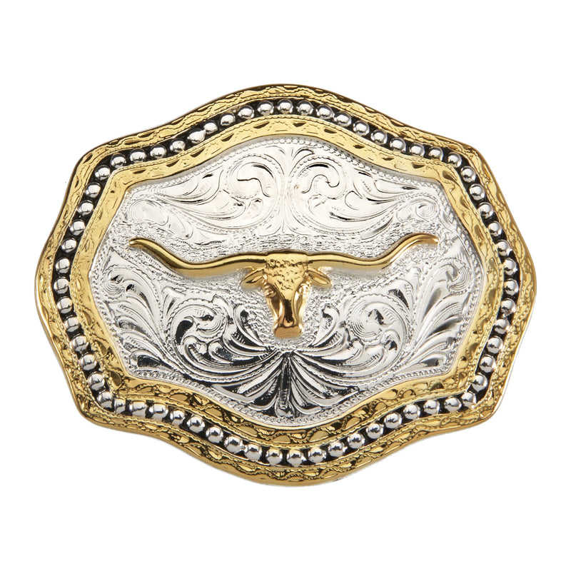 Load image into Gallery viewer, 911 - Kids’ Scallop Longhorn Black Buckle
