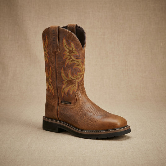 WKL4689 - Justin Ladies Stampede Square Toe Waterproof Western Boot
