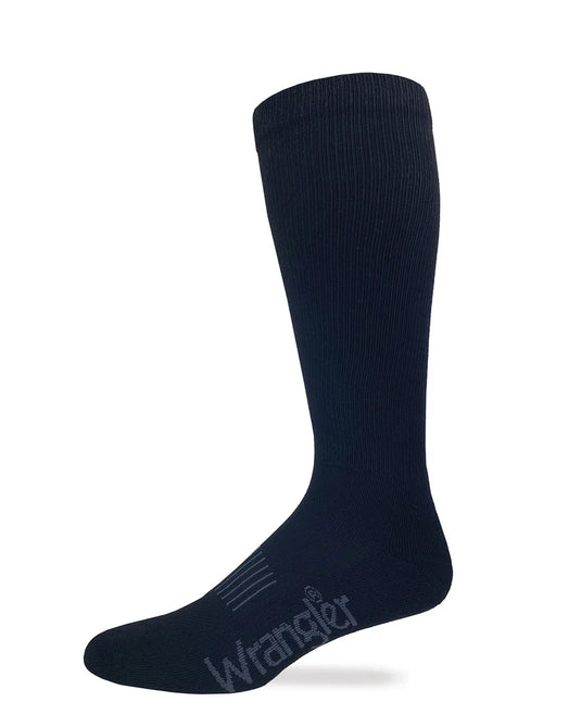 09383-2000 - Wrangler Men's Black Seamless Toe Western Boot Socks 1 Pair