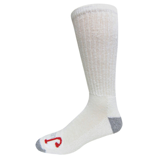 9503G031853 - Justin Half Cushion Cotton OTC Socks White 3 Pack