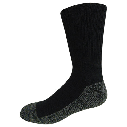 9525G000122 - Justin Cotton Steel Toe Crew Socks Black 2 Pack