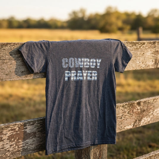CP2000 - Cowboy Prayer Americana Heather Gray T Shirt