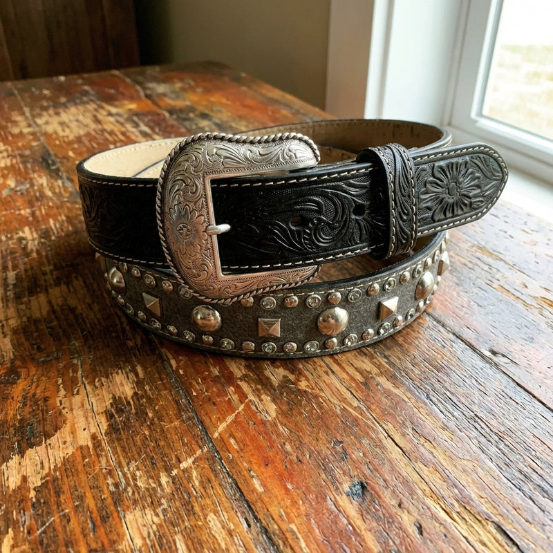 Load image into Gallery viewer, N2509801 - Nocona Belt with Grey Inlay
