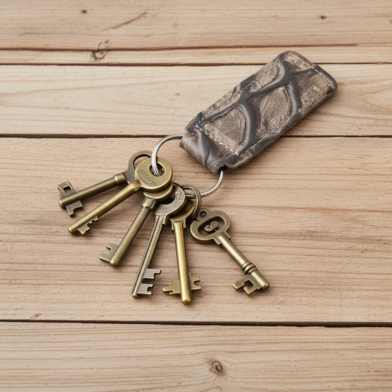 Load image into Gallery viewer, KEY2 - Chocolate Pirarucu Print Keychain
