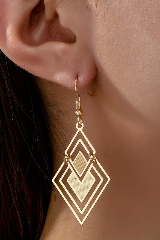 DLLER 19 - Gold Vintage Geometric Plated Alloy Dangle Earrings