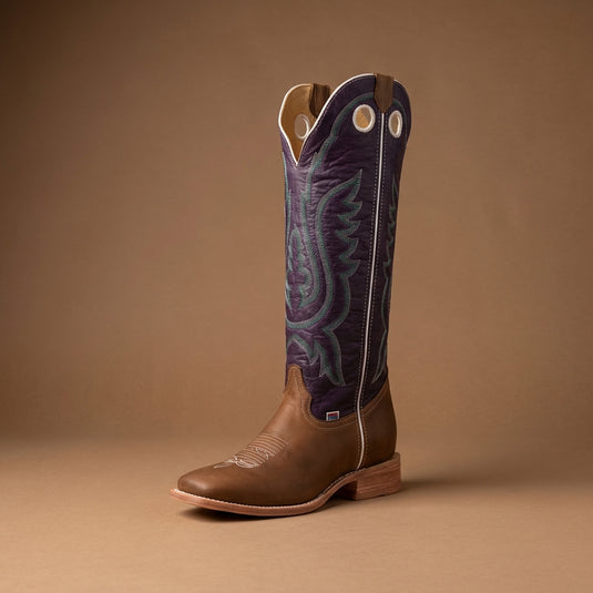 1257 - RockinLeather Men's Buckaroo Purple Shaft Western Boot