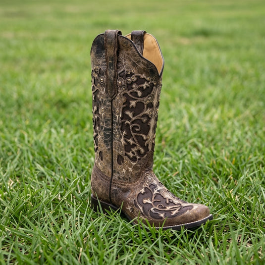 2815 - RockinLeather Women's Volcano Crater Square Toe Western Boot
