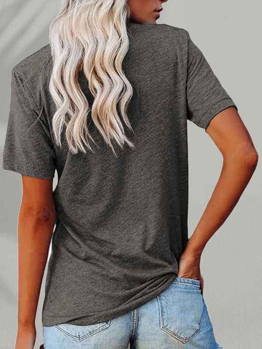 TMTSHT121 - Ladies Grey Geometric Diamond Print T Shirt