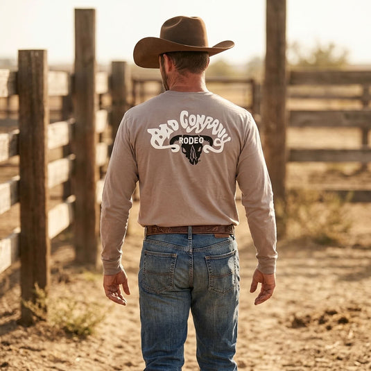 BCT2613TN - Hooey "Bad Company" Tan Long Sleeve Shirt W/Cream & Black Logo