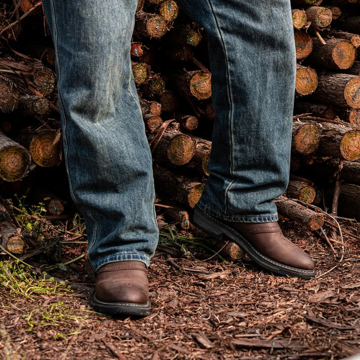 Load image into Gallery viewer, PLT403606 - Palitutu Men's Brown Full Grain Leather Round Toe Cowboy Boots
