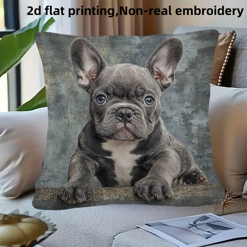 Load image into Gallery viewer, TMPL123 - 1 Piece - 18&quot; x 18&quot; French Bulldog Throw Pillow
