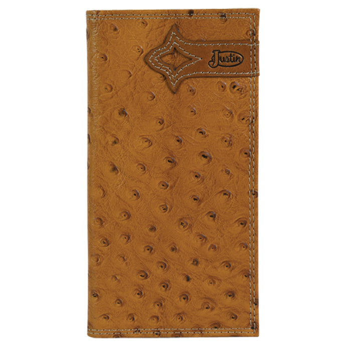 2122767W3 - Justin Ostrich Print Rodeo Wallet