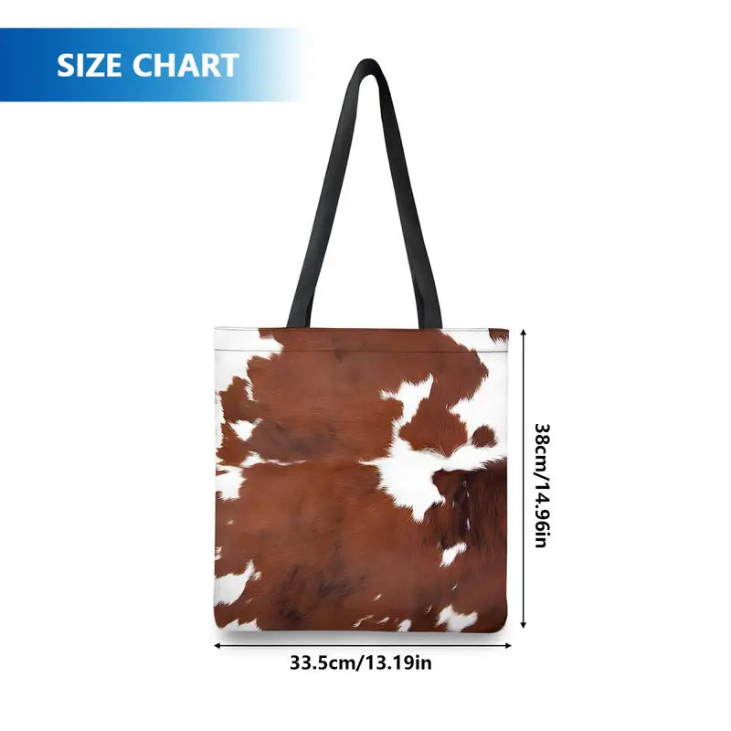 Load image into Gallery viewer, TMPUR3 - Cowhide Print Tote Bag
