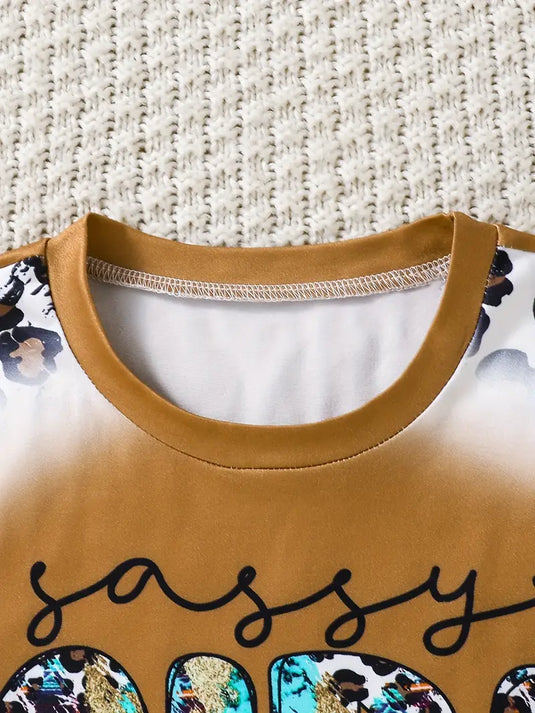 TMCHD16 - Toddler Girls 2 Piece Sassy Girl Outfit