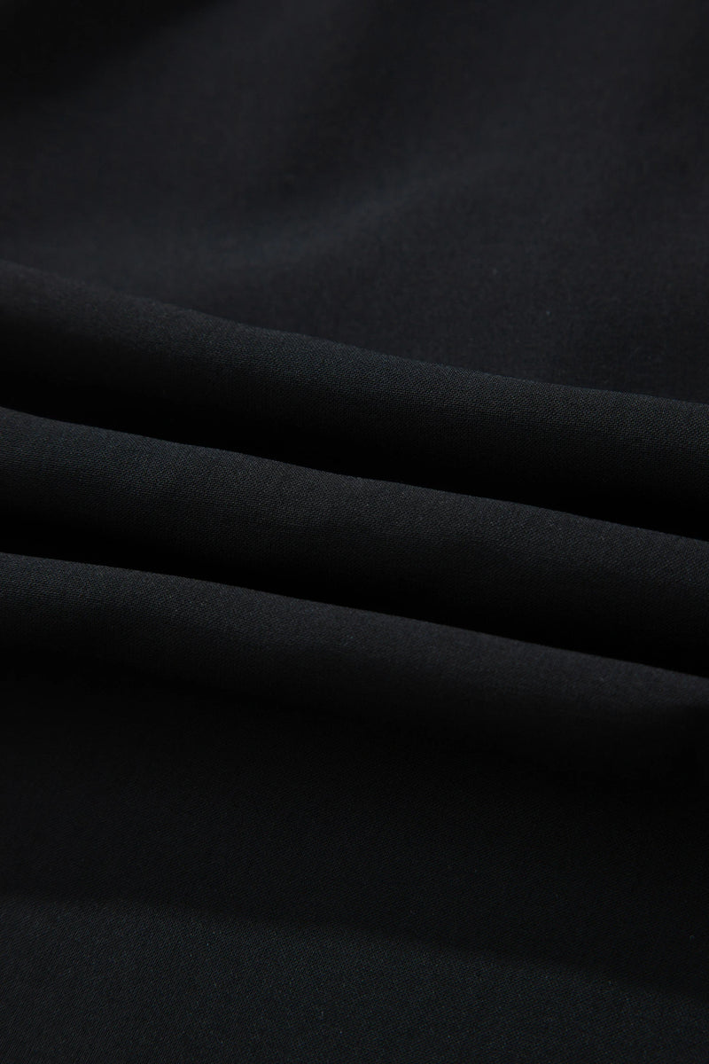 Load image into Gallery viewer, DLLS597 - Ladies Black Bow Decor Backless Short Sleeve Shift Mini Dress
