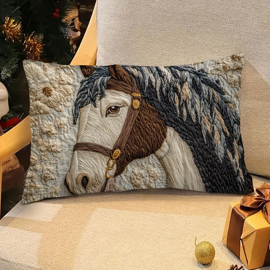 TMPL2 - 12" x 20" Majestic Horse Throw Pillow