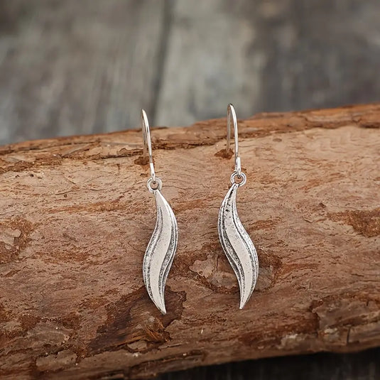 TMER54 - Feather Drop Earrings
