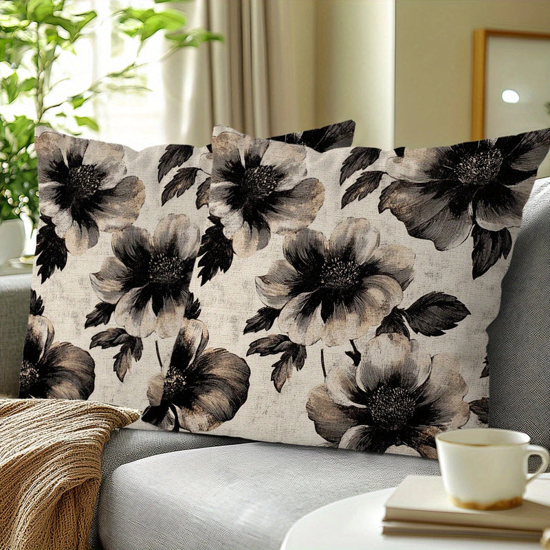 Load image into Gallery viewer, TMPL67 - Set of 2 - 18&quot; x 18&quot; Retro Floral Throw Pillows
