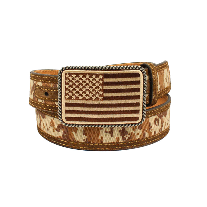 A1030844 - Ariat Medium Brown Digital Camo Men's Belt