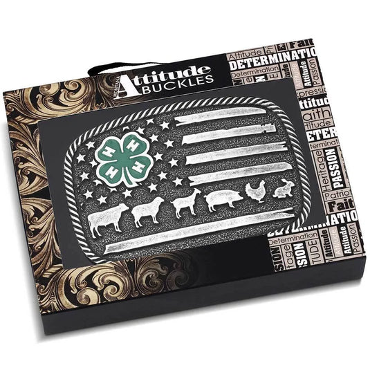 A1049S - Montana Silversmiths 4-H Livestock Buckle