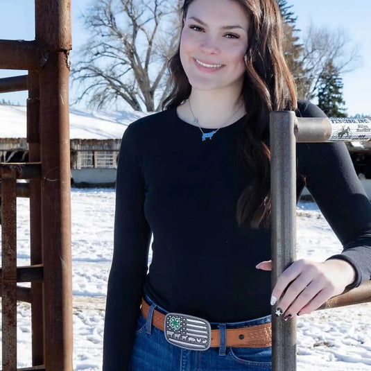 A1049S - Montana Silversmiths 4-H Livestock Buckle