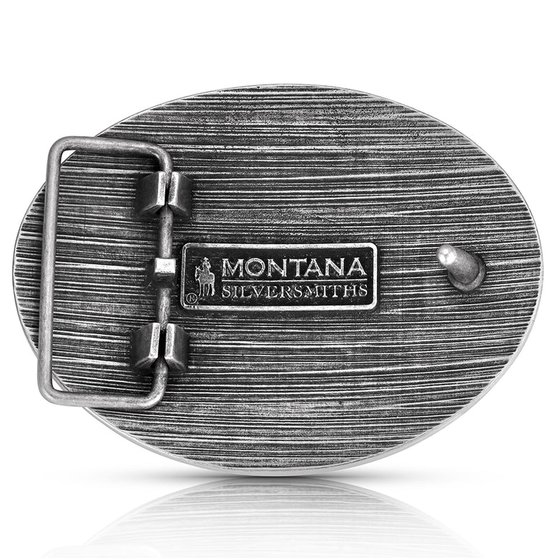 Load image into Gallery viewer, A1050S - Montana Silversmiths Show Hog Antiqued Buckle
