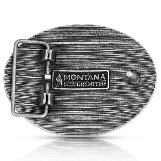 A1050S - Montana Silversmiths Show Hog Antiqued Buckle