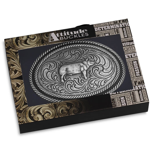 A1050S - Montana Silversmiths Show Hog Antiqued Buckle