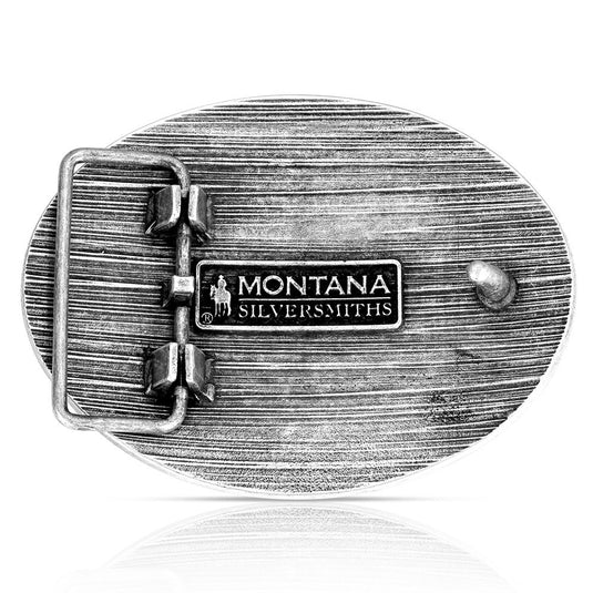 A1051S - Montana Silversmiths Show Steer Antiqued Buckle