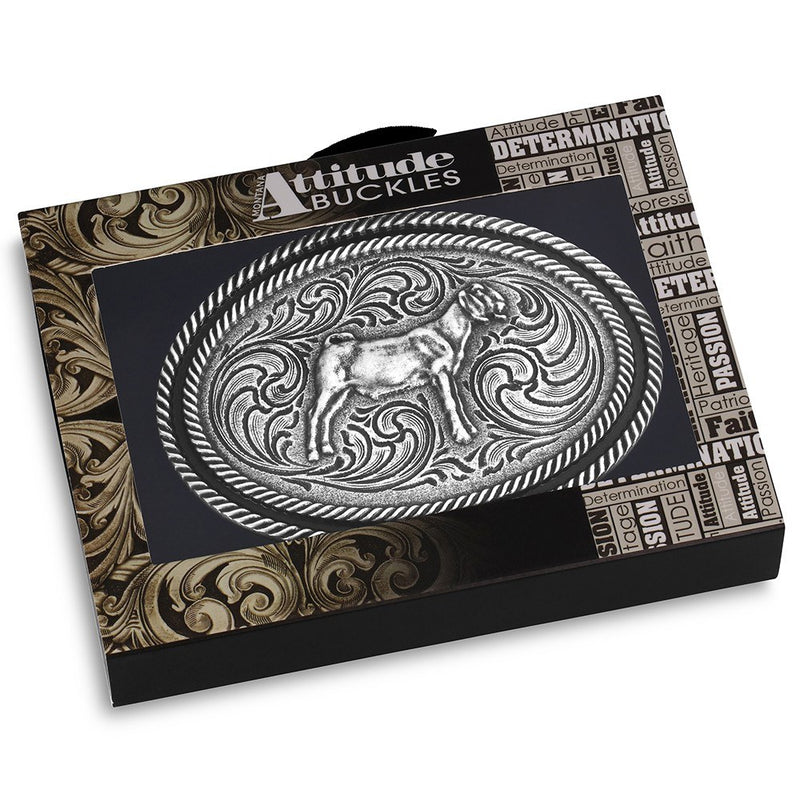 Load image into Gallery viewer, A1052S - Montana Silversmiths Show Goat Antiqued Buckle
