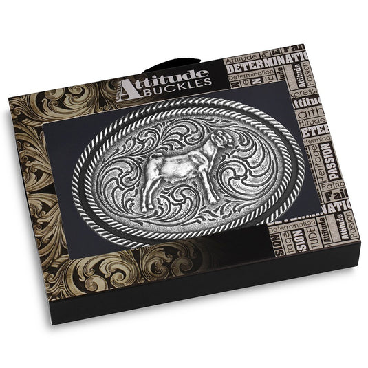 A1052S - Montana Silversmiths Show Goat Antiqued Buckle