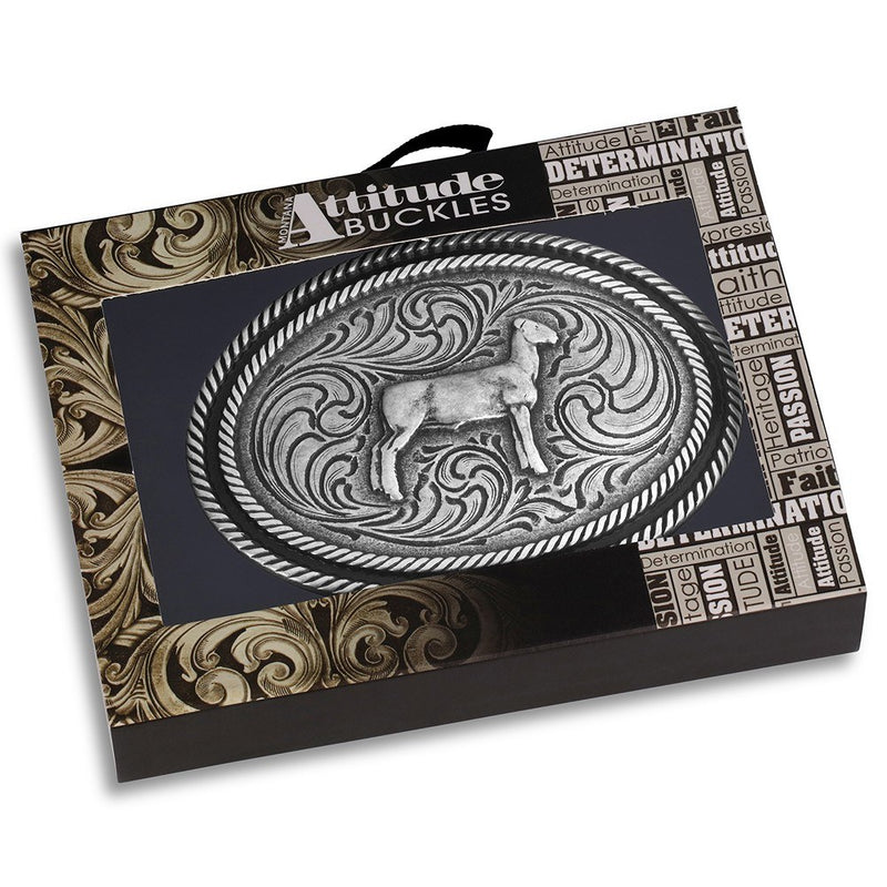 Load image into Gallery viewer, A1053S - Montana Silversmiths Show Lamb Antiqued Buckle
