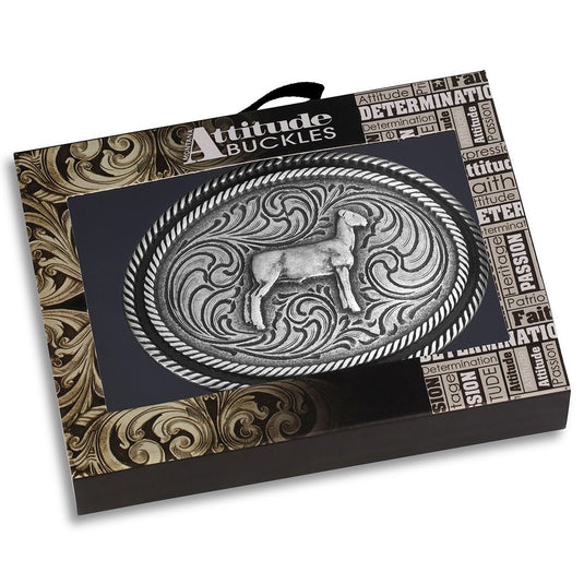 A1053S - Montana Silversmiths Show Lamb Antiqued Buckle