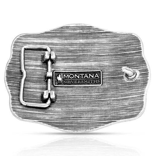 A1061P - Montana Silversmiths The Roundup Team Roper Buckle