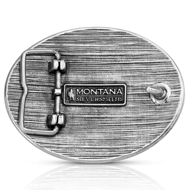 Load image into Gallery viewer, A1074P - Montana Silversmiths Cowboy Credence Buckle
