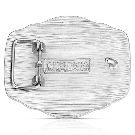 A1079P - Montana Silversmiths On the Range Longhorn Buckle
