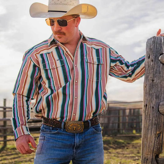 A1099P - Montana Silversmiths Pointing West Longhorn Buckle