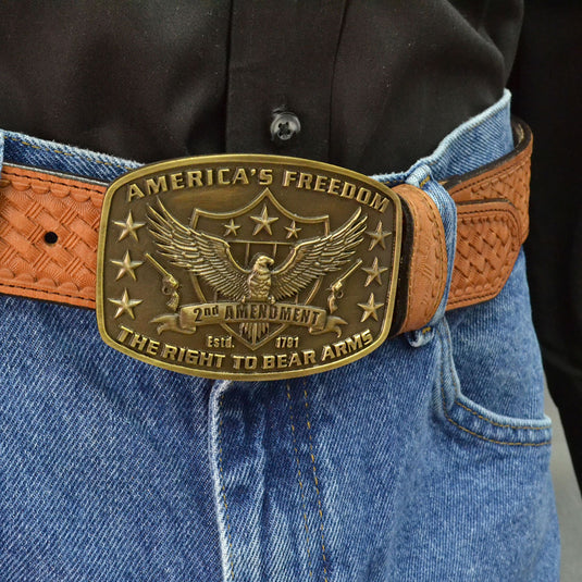 A272 - Montana Silversmiths 2nd Amendment Heritage Attitude Buckle