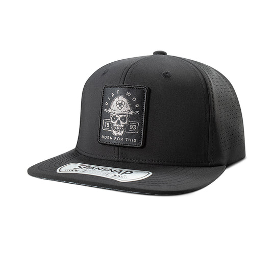 A290002201 - Ariat Work Cap Snapback Reflective Patch Black