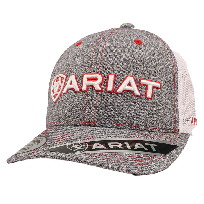 A300000806 - Ariat Men's Heather Grey with Red/White Embroidery