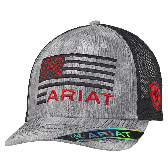 A300014206 - Ariat Men's Snapback Flag Shield Logo Gray