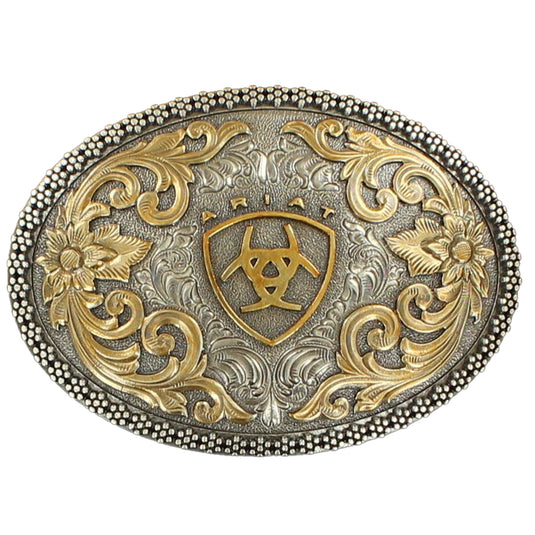 A37005 - Ariat Antique Silver And Gold Oval Buckle