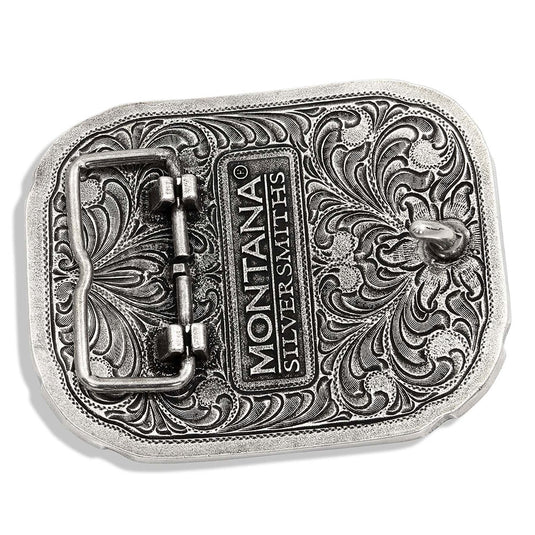 A741 - Montana Silversmiths Southwestern Flair Buffalo Skull Attitude Buckle